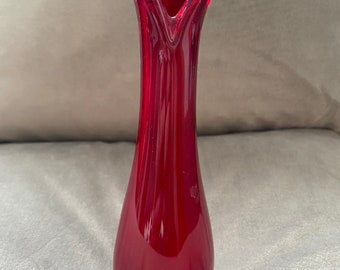 Whitefriars 9556 Red Glass bud vase. (Q)