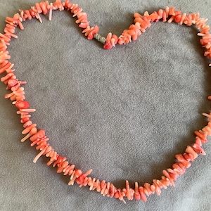 Vintage Salmon PInk Coral Necklace