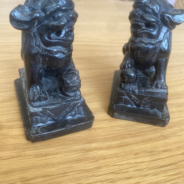 Pair of Antique Foo Dogs (Z)