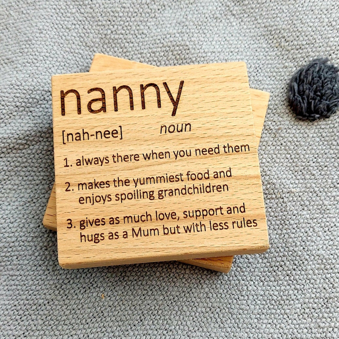 Handmade Solid Wood Dictionary Definition Grandma, Gran, Nanna, Nanny