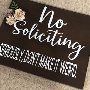 No Soliciting Door Sign, Do not Disturb, No Solicitation