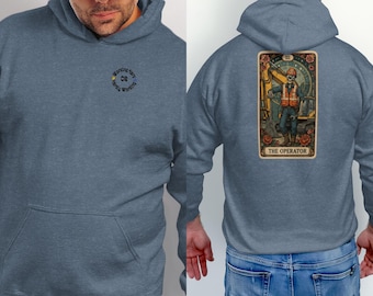 Arbeiten hart oder kaum arbeiten Tarot Hoodie,Operator Konstruktion Bekleidung