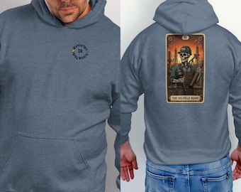 Arbeiten hart oder kaum arbeiten T-Shirt, Ölfeld Humor Tarot Karte Grafik Tee