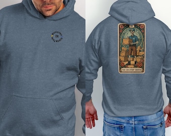 Arbeiten hart oder kaum arbeiten Tarot Karte Lieferung Fahrer Shirt