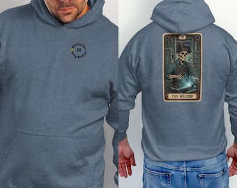 Schweißer Tarot Karte Hoodie, hart arbeiten lustiges grafisches T-Shirt, Bauarbeit Geschenk