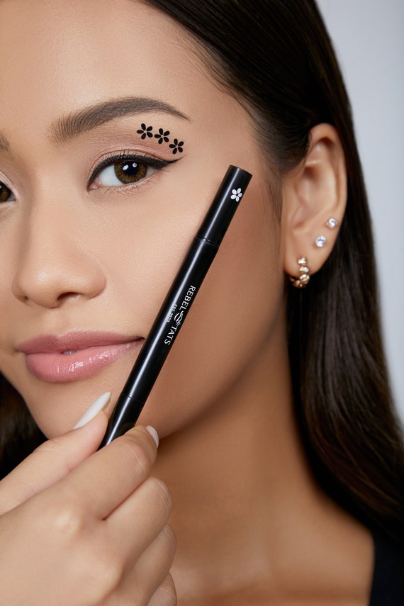 Double Headed Eye Liner With Flower Stamp Quick Drying Etsy