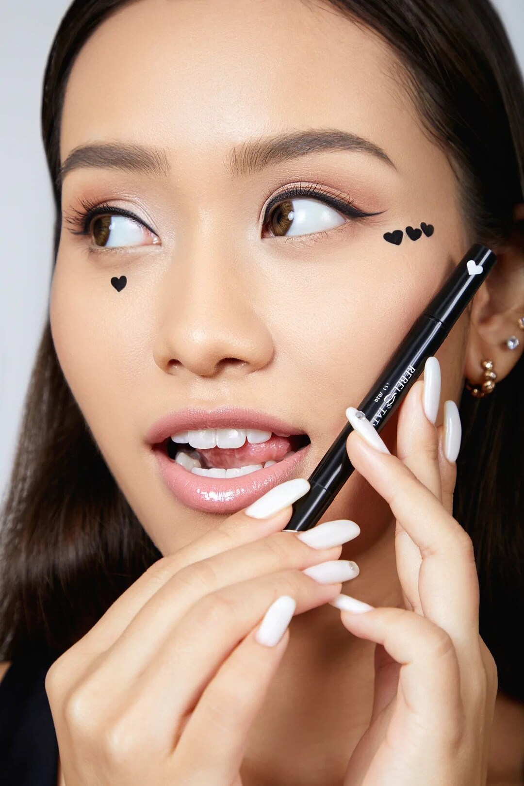 Double Headed Eye Liner With Heart or Star Stamp,quick Drying Non