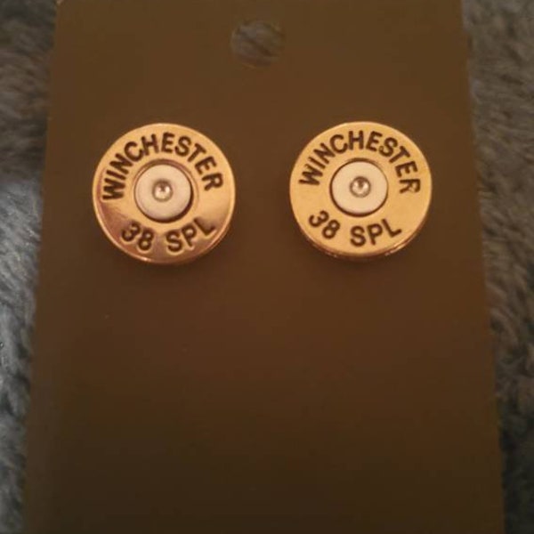 Winchester earrings, 38 special, bullet, ammo earrings,womens earrings