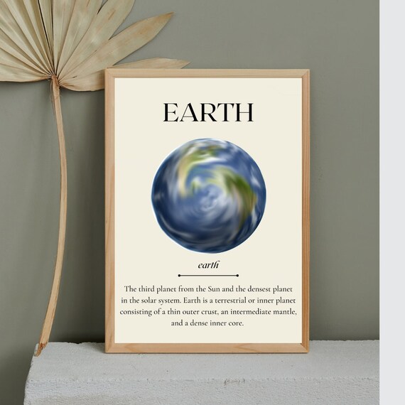Earth Aesthetic Digital Poster / Terra Aesthetic Poster Etsy