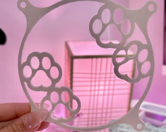 Paw PC Fan grills Animal Paws 3D Fan Covers Cat Kitty Paw Bunny Dog Toe Beans Fan Gaming PC Kawaii Computer Accessories 3D printed Fan Cover