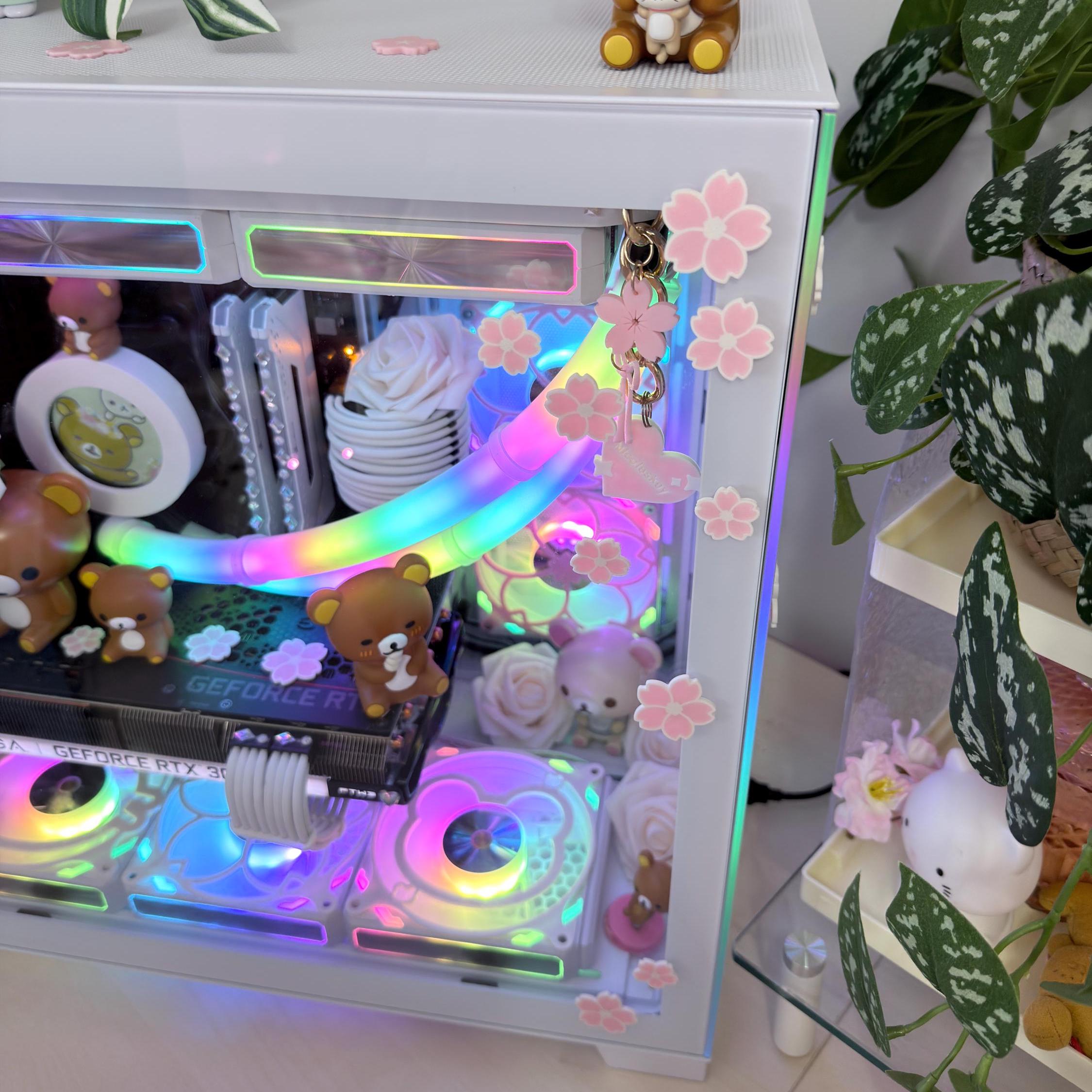 Sakura Stick on PC Charms Floral Cute Accessories for Computers Cherry ...