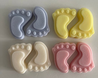 Scented Baby Foot Wax Melts, Unique Baby Shower Favours, Gift Ideas For New Parents, Decorations, Mummy to be, Mum and Dad, Gender Reveal