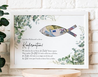 Money gift for confirmation for girls and boys | DIY money gift craft | creative gift | Digital PDF download for printing