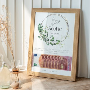 personalisiertes Geldgeschenk Jugendweihe |  Kommunion | Konfirmation | Firmung | Taufe | DIY | Deine erste Million | Geschenk Patenkind