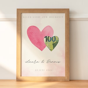 Personalized money gift wedding | Wedding gifts money wedding gifts names gift idea wedding | Gift for the bride and groom