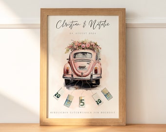 Wedding money gift | Wedding car | Personalized | Make a DIY money gift idea | Wedding gifts money | Digital PDF download