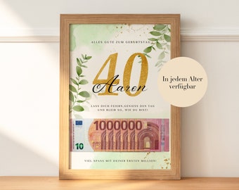 Geld cadeau voor 30e verjaardag | Gepersonaliseerd verjaardagscadeau | Fijne verjaardag | DIY cadeau, origineel cadeau voor 18e verjaardag