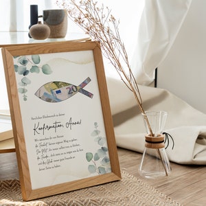 personalisiertes Geldgeschenk zur Konfirmation | DIY kreatives Geschenk für Mädchen u. Jungen | Geschenkidee | Last Minute Geschenk Fisch