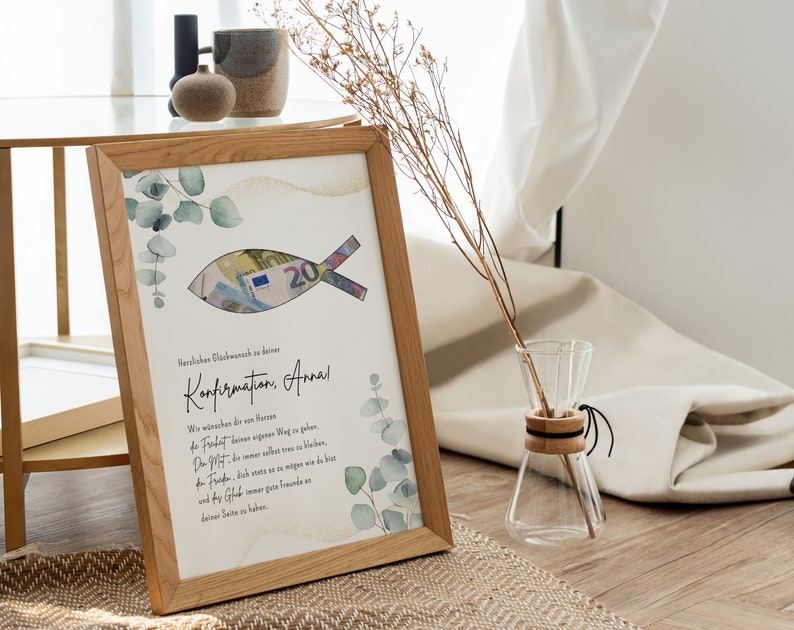 personalisiertes Geldgeschenk zur Konfirmation | DIY kreatives Geschenk für Mädchen u. Jungen | Geschenkidee | Last Minute Geschenk Fisch