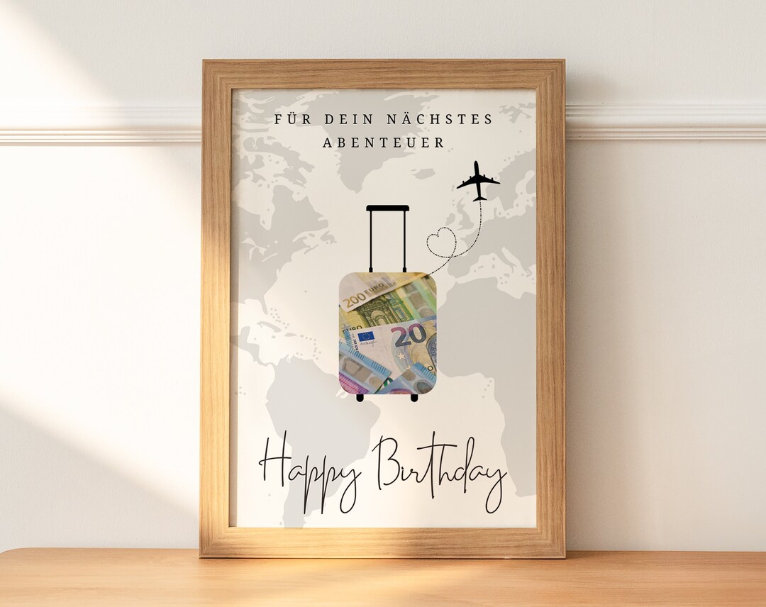 Geldgeschenk Geburtstag Geschenk Geburtstag Reise Happy Birthday 18