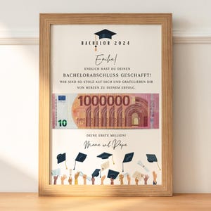 Regalo in denaro personalizzato per laurea triennale o magistrale | Regalo di laurea creativo | Esame superato | primo milione