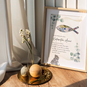 personalisiertes Geldgeschenk zur Konfirmation | DIY kreatives Geschenk für Mädchen u. Jungen | Geschenkidee | Last Minute Geschenk Fisch