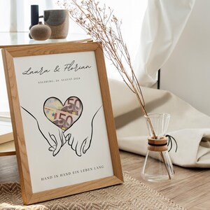 Geldgeschenk Hochzeit | | Hochzeitsposter | Personalisiert | Geschenk für das Brautpaar | Hochzeitsgeschenke Geld |  | Last minute Geschenk