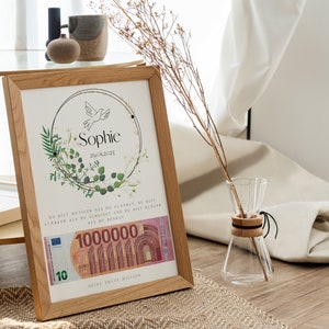 personalisiertes Geldgeschenk Jugendweihe |  Kommunion | Konfirmation | Firmung | Taufe | DIY | Deine erste Million | Geschenk Patenkind