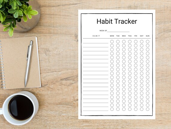 Printable Habit Tracker Downloadable Habit Tracker Print at | Etsy
