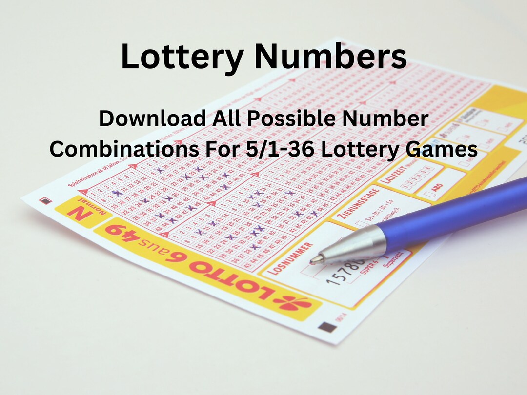 Lottery Games All Possible Number Combinations for 5/136 Excel Sheet