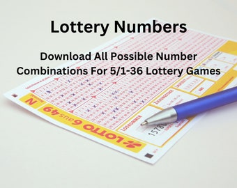 Lottery Games | All Possible Number Combinations For 5/1-36 | Excel Sheet | Lottery Numbers | Lotto