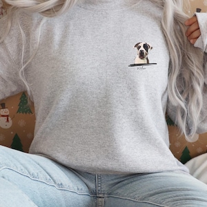 Personalised Dog Sweatshirt with name, dog mom gift, dog dad gift, custom dog sweatshirt, gift idea, custom gift, unique gift.