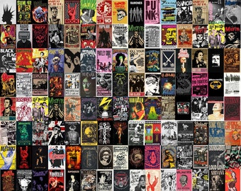 140 PCS | Punk Rock Wall Collage Kit | Vintage Grunge Punk Aesthetic Poster | Retro Rock Poster Set | Vintage Rock Room Decor |