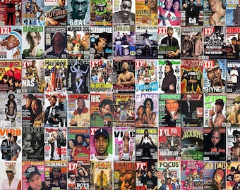 200 Hip-Hop/Rap Magazines Cover vintage Digital Collage Kit - Magazine Aesthetic - vintage Hip Hop Wall Collage - Room Decor