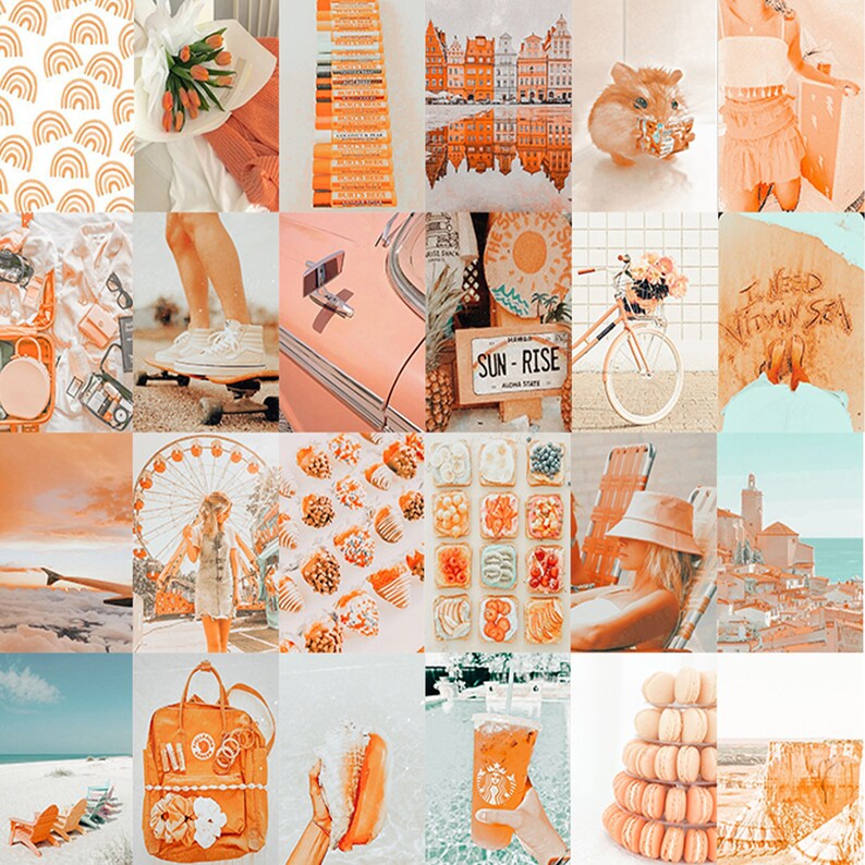 Peach Aesthetic Wall Collage Peach Aesthetic Wall Collage - Etsy