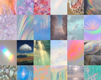 100 PCS | Mermaidcore Wall Photo Collage | Mermaid Aesthetic Wall Collage | Dreamy Photo Collage | Mermaid Core Room Wall Decor