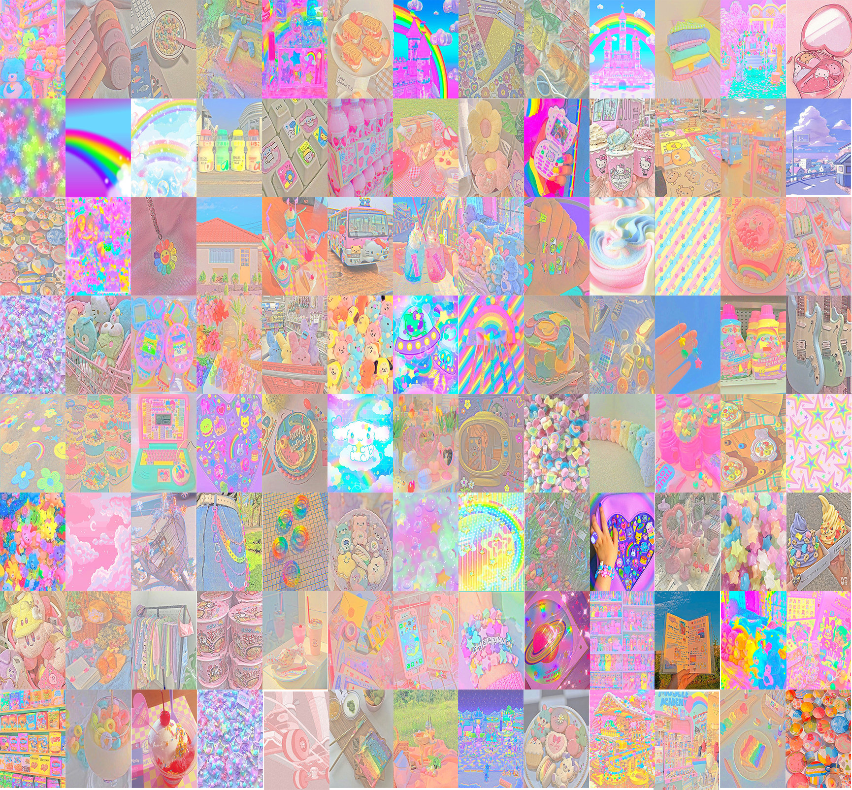 Kidcore Wall Collage Kit, Kidcore Room Decor, Kidcore Aesthetic Collage