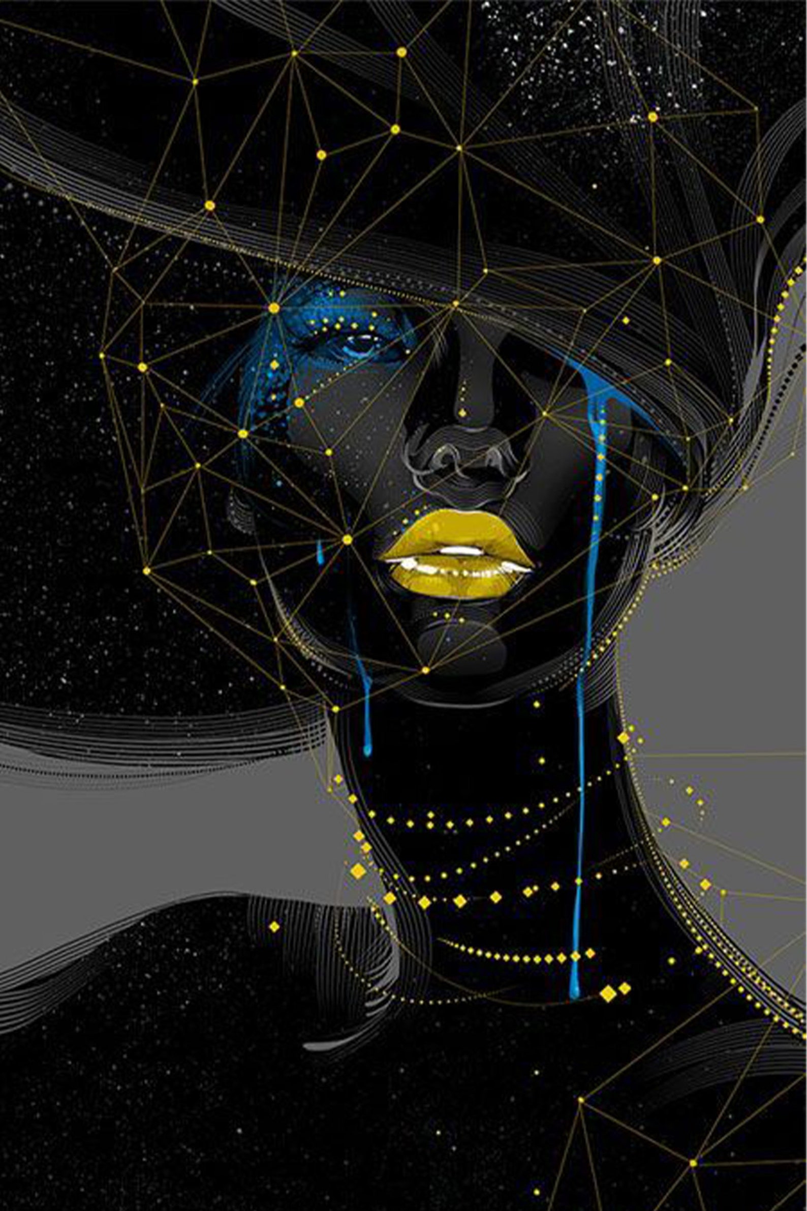 70 PCS Fluorescent Wall Collage Kit , Fluorescent Trendy Wall Collage