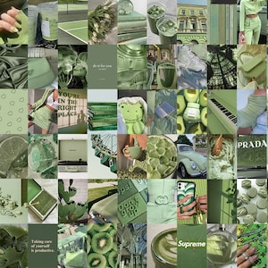 130 Pcs Sage Green Wall Collage Kit Boho Aesthetic (Download Now) - Etsy