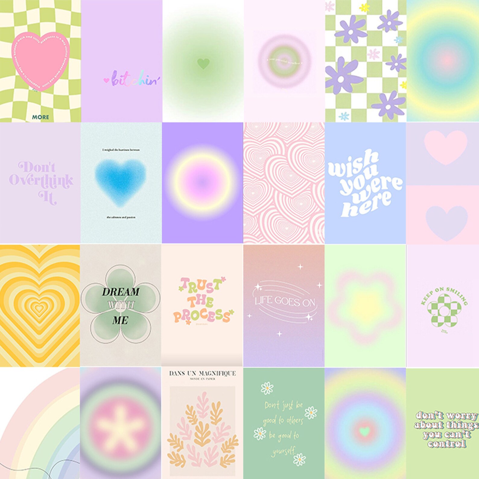 150 Danish Pastel Aesthetic Wall Collage Kit Danish Pastel - Etsy