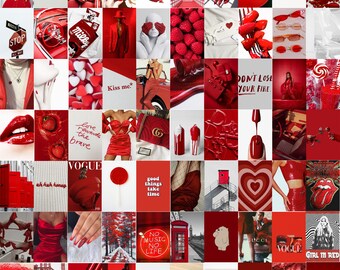 Trendy Red Collage Etsy