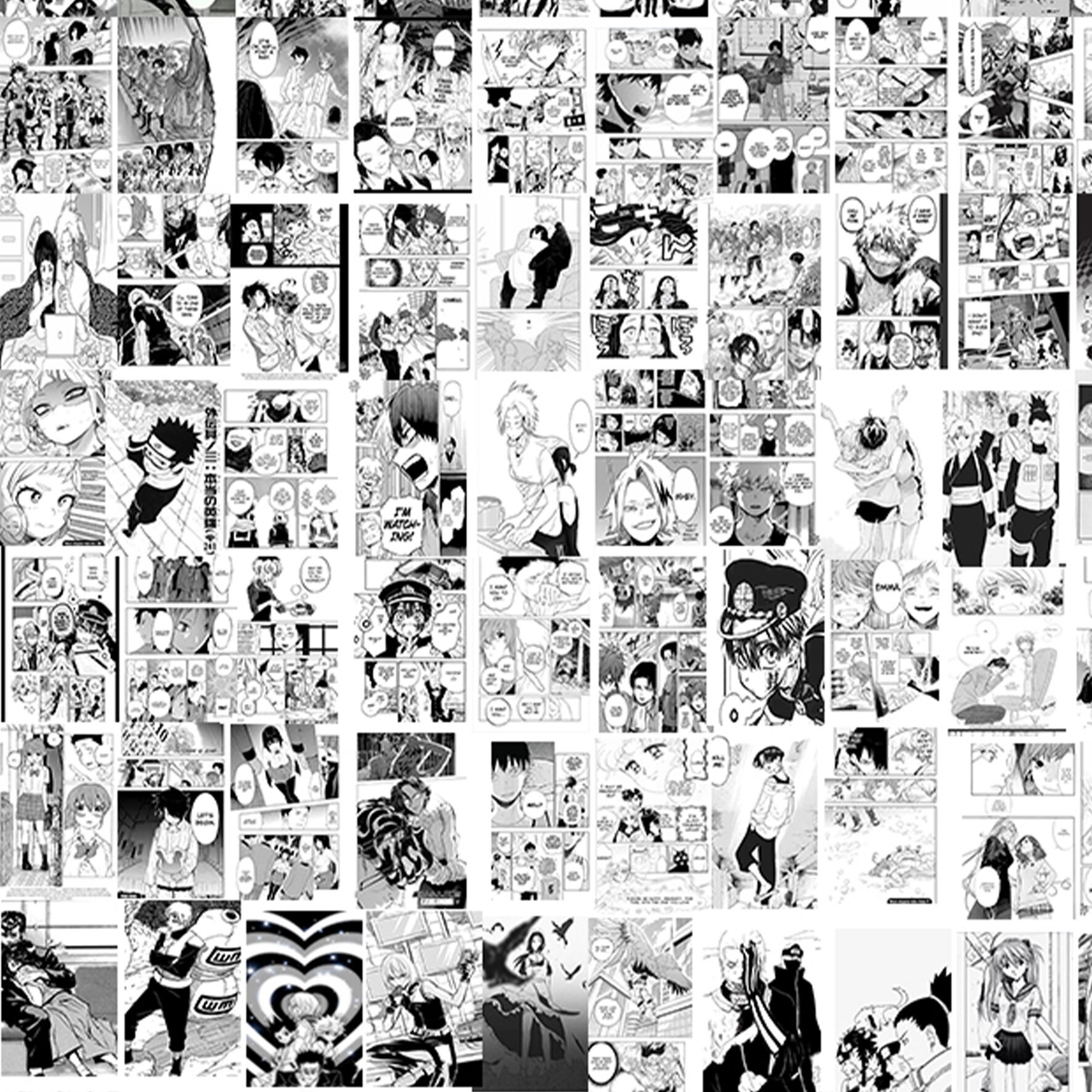 1700 Anime Manga Panels Wall Collage Kit Anime (Download Now) 