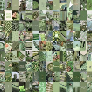 Elaaj Sage Green Aesthetic Wall Collage Kit