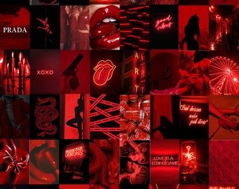 Red Aesthetic Wallpaper Etsy