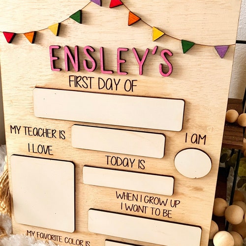 Unicorn First Day of School Sign Back to School Sign First Etsy