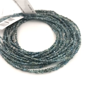 Blue Diamond Uncut Beads • Blue Diamond Necklace Beads • 2-2.5 MM Diamond Uncut Strand • 15&#39;&#39; Inch Diamond Beads • AAA+ Quality Diamond