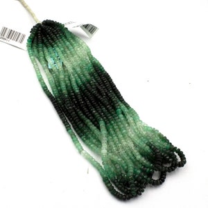 Natural Emerald faceted rondelle beads for Jewelry making 4-5.50 mm Emerald Bracelet, Necklace beads Top Quality Faceted Emerald beads gifts