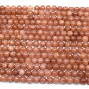Sunstone Smooth Round Beads for jewelry making beads 8mm 16&quot;Strand Natural Sunstone Beads Stone Plain Sunstone Bracelet Rondelle Beads