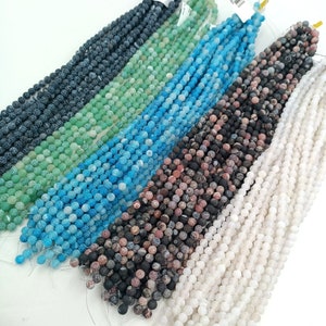 Crackle Banded Agate Beads • 8MM Matte Round Gemstone Beads • 15.5&quot; Inch Full Strand • Wholesale Beads Lot, Best for Handmade Jewelry Making