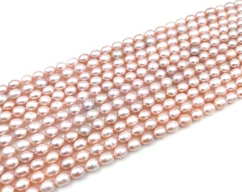 Freshwater Pearl Beads • Pink Pearl Beads • 8X10MM Pearls Beads • Natural Pearl Beads • AAA+ Great Quality Pearl Beads • Natural Pearl Beads